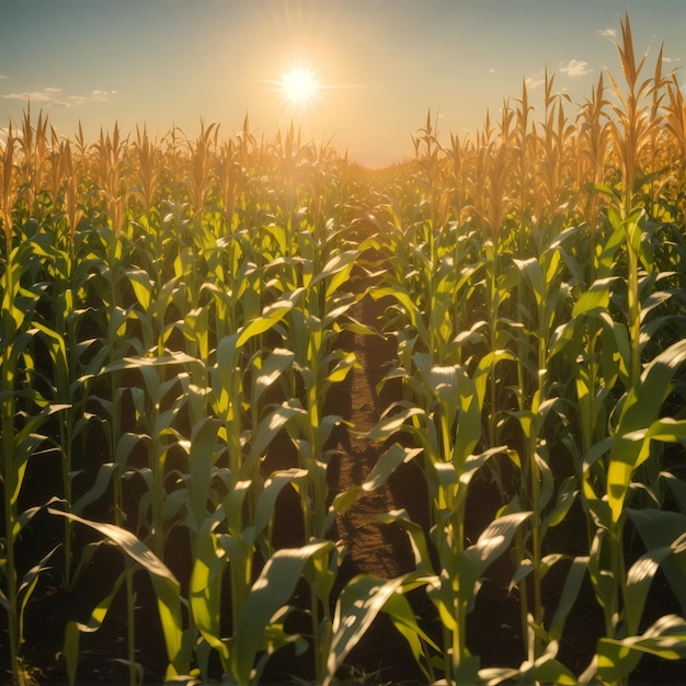 Field of corn on the farm