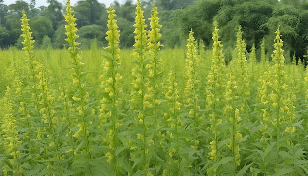 Photo a field of corn with a blurred background