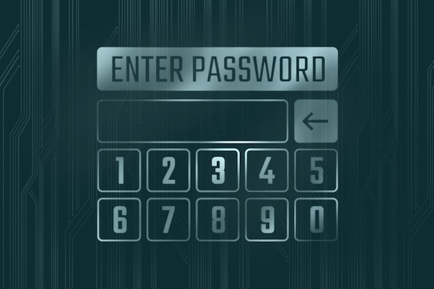 The field for entering password