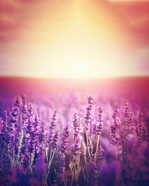 Foto fiori di campo margherita e lavanda cielo blu primavera estate natura