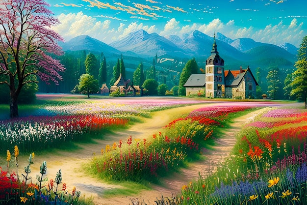 field of flowers