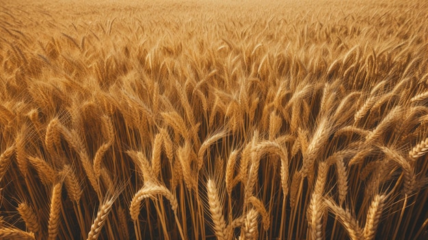 Field of golden wheat AI generated Image