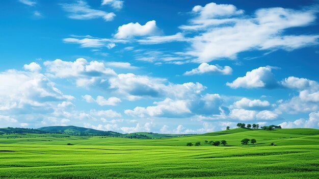 A field of golden wheat amid green grass