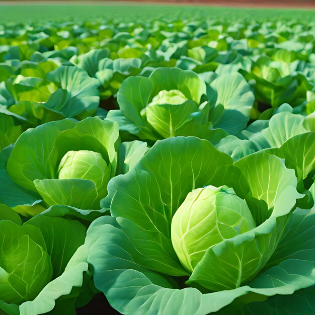 a field of green lettuce with the words quot a quot on the bottom