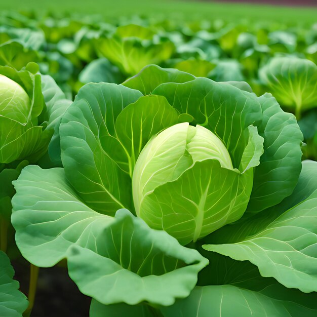 a field of green lettuce with the words quot organic quot on the top