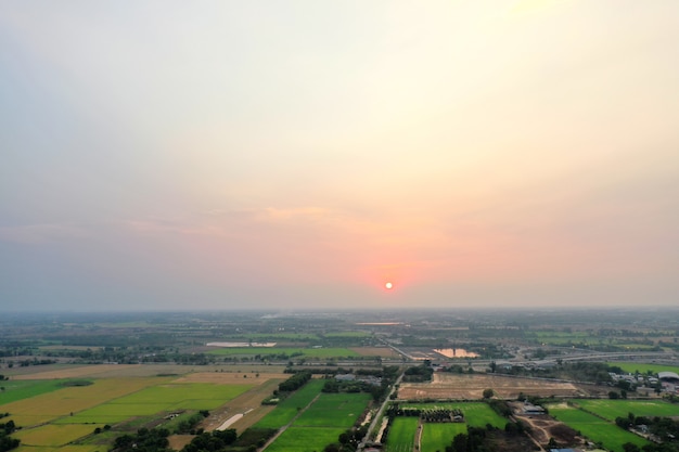 field landscape  top view, nature