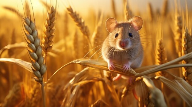 a field mouse in its natural habitat nibbling on a Biology Diagrams