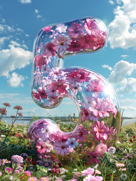 A field of pink flowers creates a beautiful natural landscape under a cloudy sky