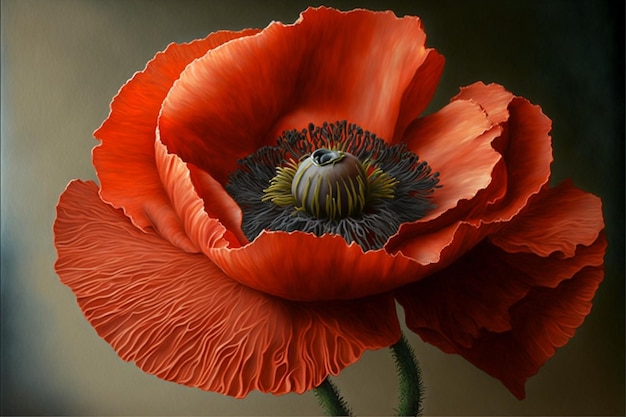 field of poppy flowers