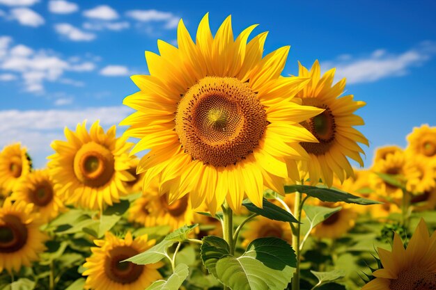 field of sunflowers Generative Ai