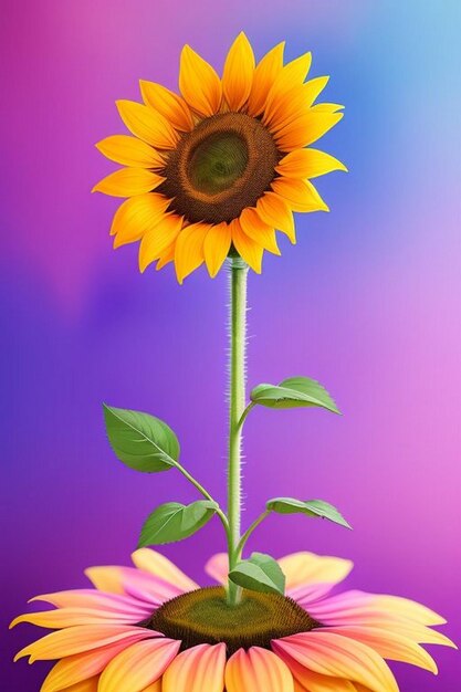 Photo field of sunflowers in tuscany italy