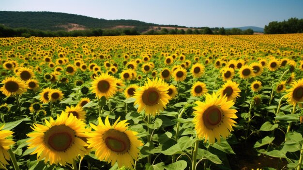 Foto un campo di girasoli