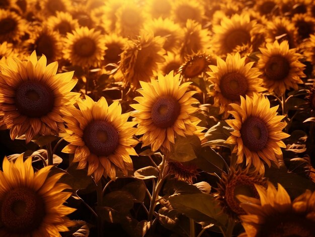 Field of sunflowers