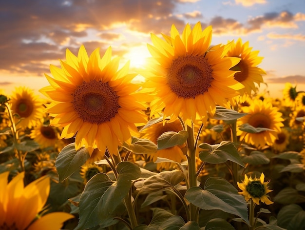 Field of sunflowers