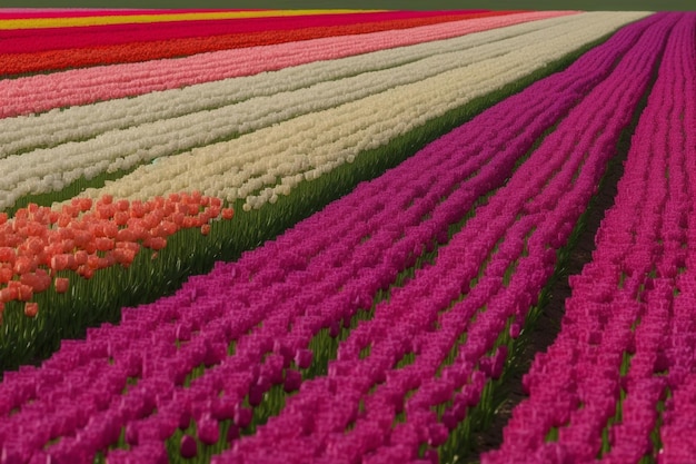 A field of tulips in holland