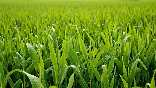 Photo field of vibrant green biofuel crops