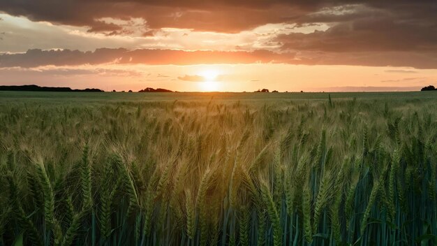 Field of wheat farm