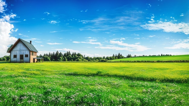 A field of wild flowers in the summer wallpaper