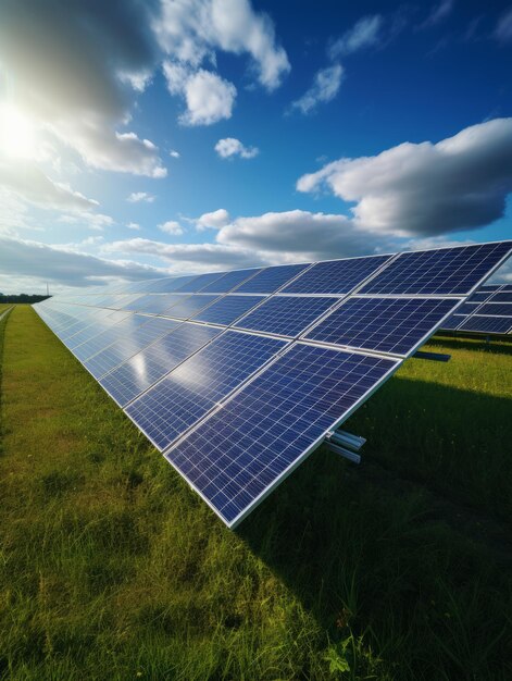 Field of Wind Turbines and Solar Panels