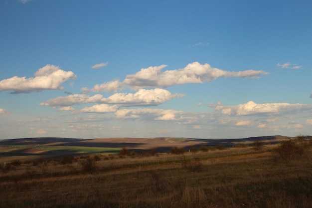 a field with a sky that has clouds in it