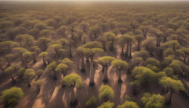 Photo a field with trees that have the word  tulip  on it