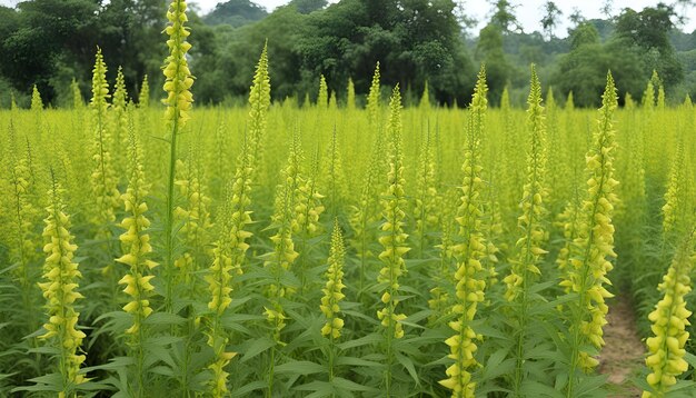 Photo a field of yellow flowers with the words  wildflower  on the top