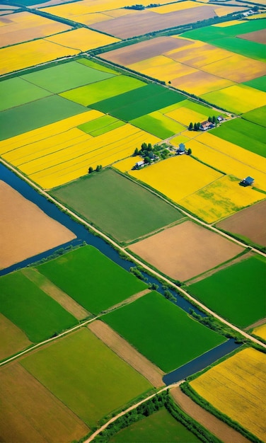 a field of yellow and green crops with a watermark in the middle