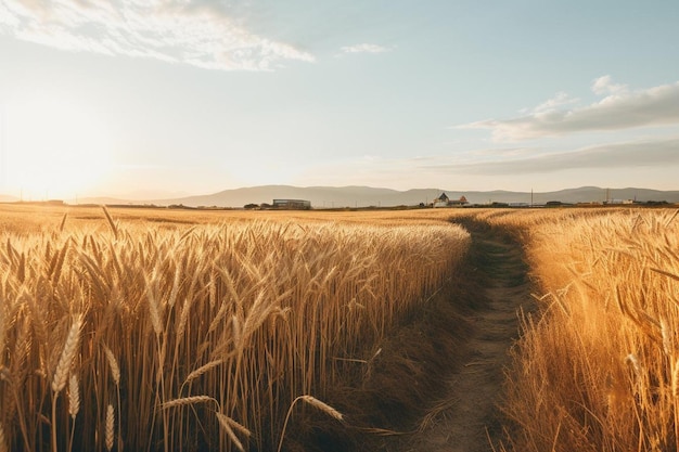 Fields of gold farming photo