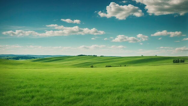 Fields of Lush Green under a Summer Sky