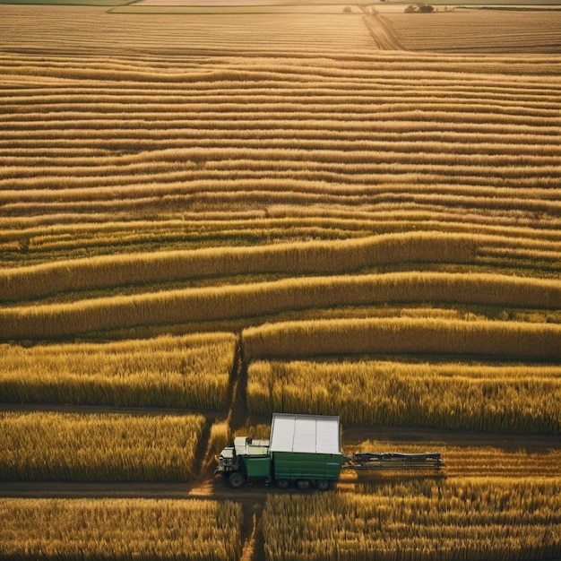 Photo fields of prosperity celebrating the golden harvest