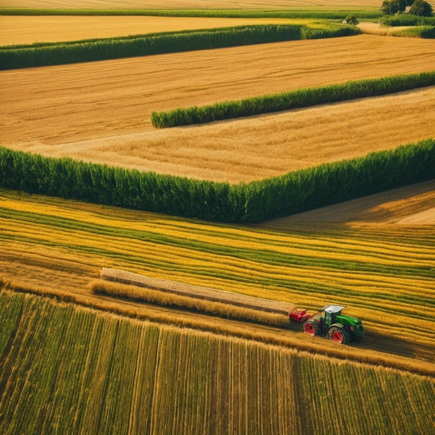 Photo fields of prosperity celebrating the golden harvest