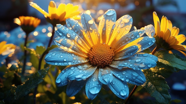 fields with flowers and butterflies