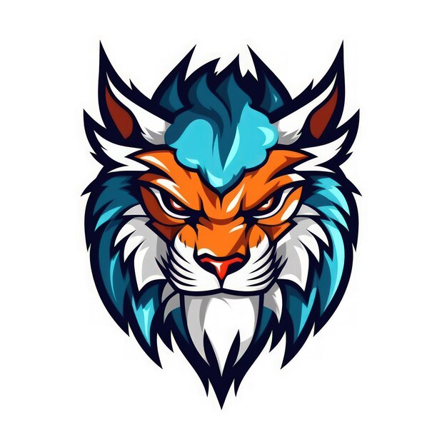 Fierce Exotic Animal Head Logo Generatieve AI