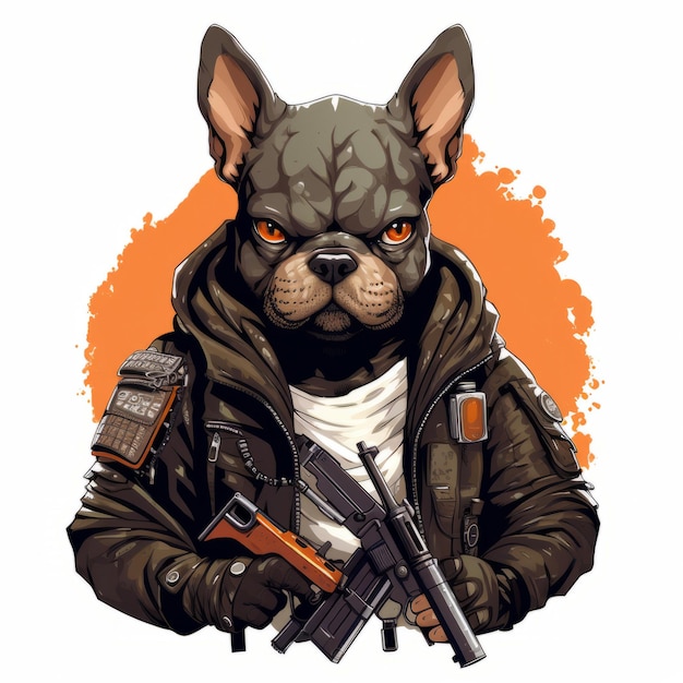 The Fierce and Fearless French Bulldog An AnimeStyled Bounty Hunter