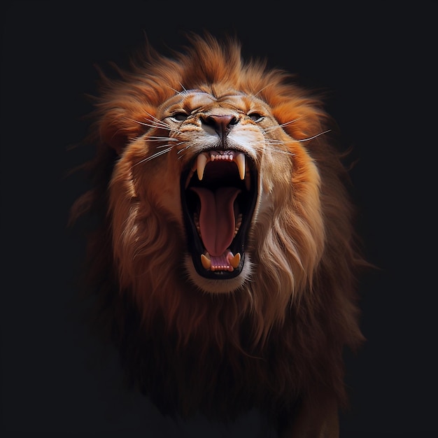 Fierce Lion Roar Conceptual Generative AI