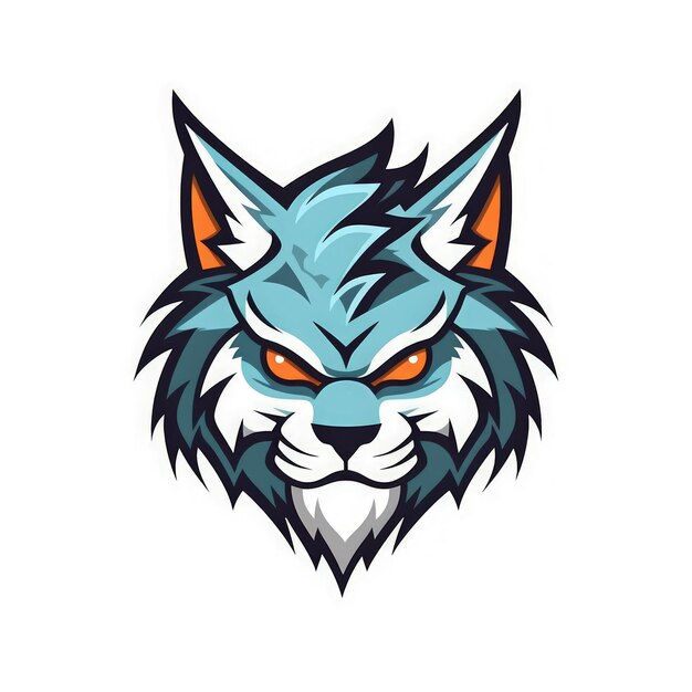 Fierce Lynx Esports Logo on White Background Generative AI