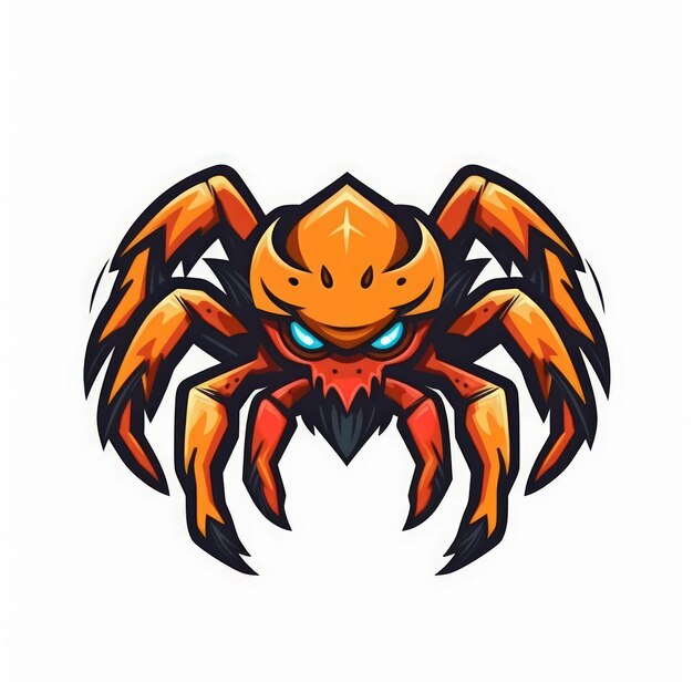 Foto fierce tarantula esports logo su sfondo bianco ia generativa