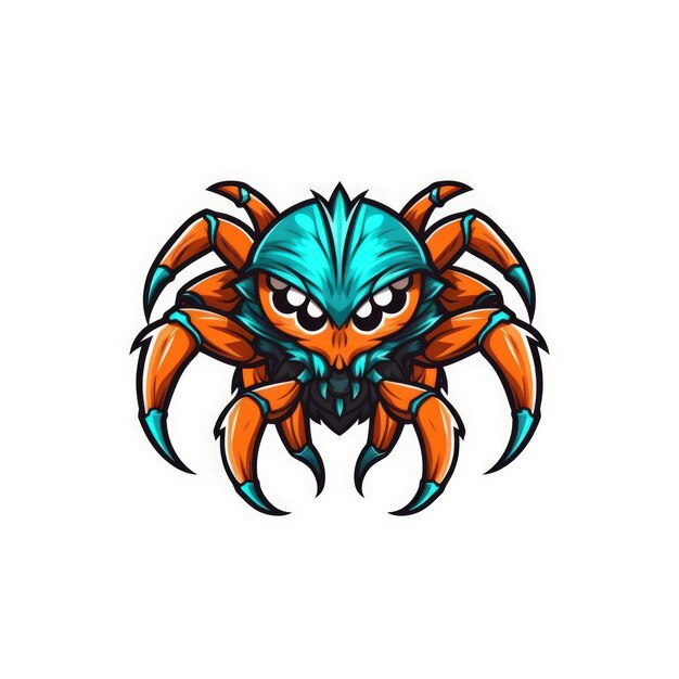 Fierce Tarantula Esports Logo on White Background Generative AI