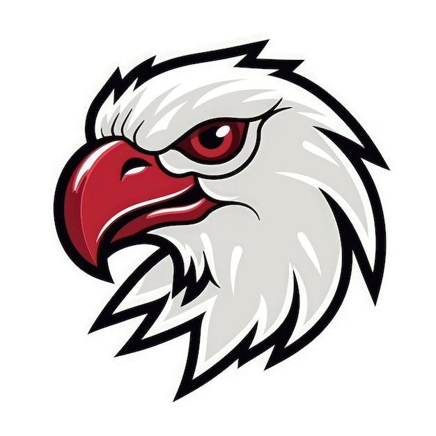 Photo fierce vulture esports logo on white background generative ai