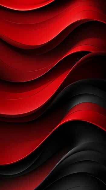 Photo fiery 3d dynamic red waves abstract background