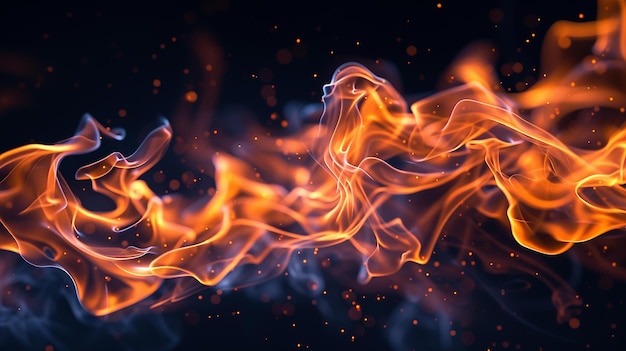 Photo fiery abstract background fire background wallpaper