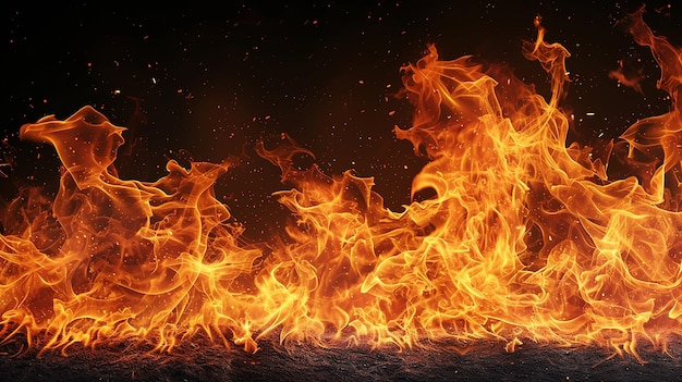 Fiery abstract background Fire background wallpaper