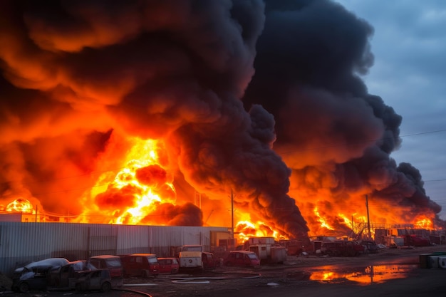 Fiery Disaster Strikes Manufacturing Plant