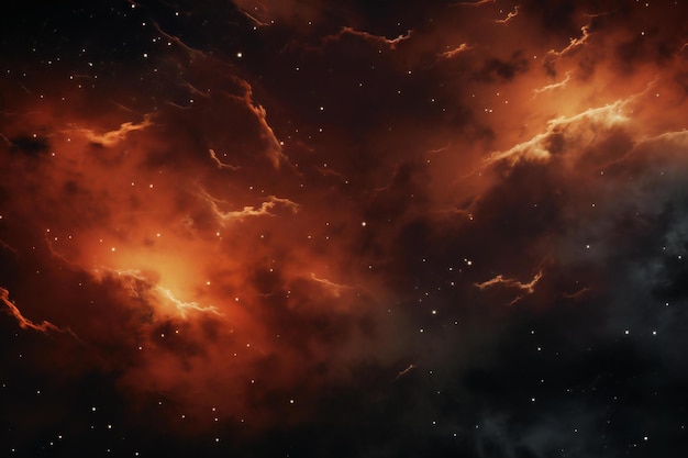 Fiery explosion in space Abstract background
