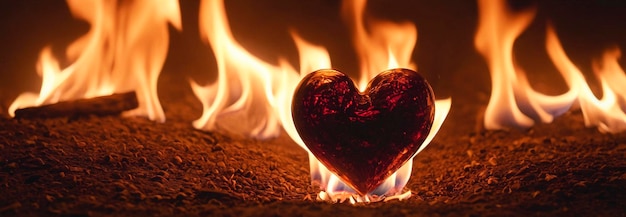 The Fiery heart the concept of love and passion