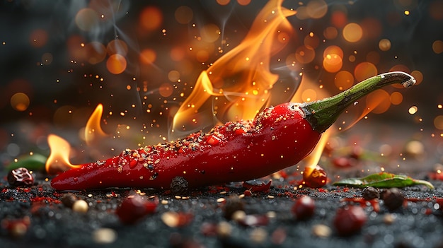 Fiery Hot Pepper Explosion