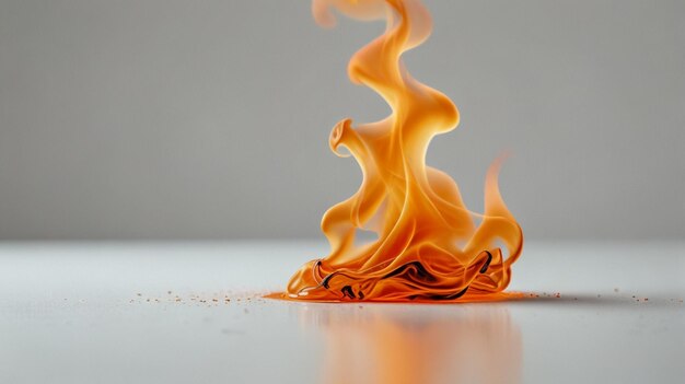 fiery orange flame border on white background