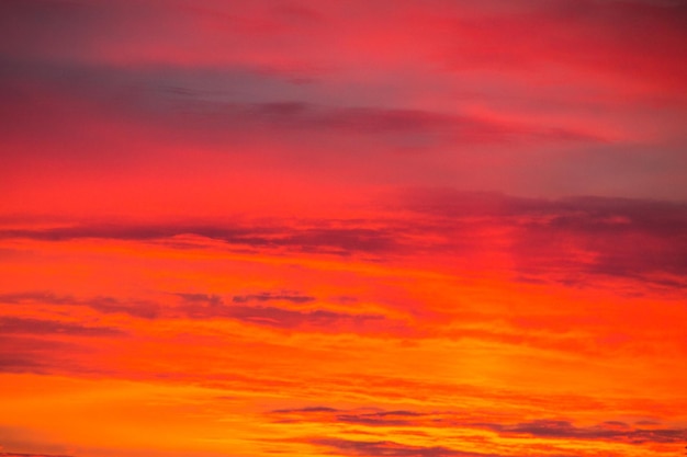 Fiery orange sunrise sky