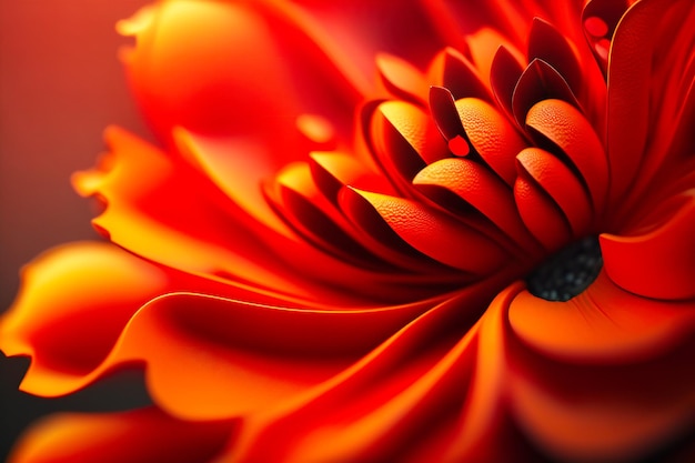 Fiery redorange petals