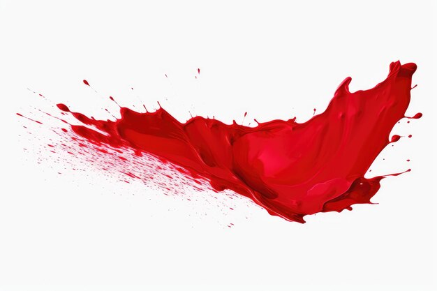 Fiery Ruby Brushwork Isolated On White Background